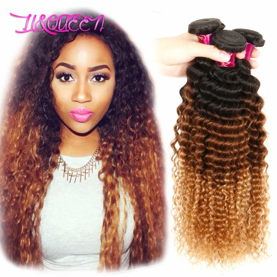 6a Ombre Hair Extensions Brazilian Virgin Curly Hair Ombre Deep