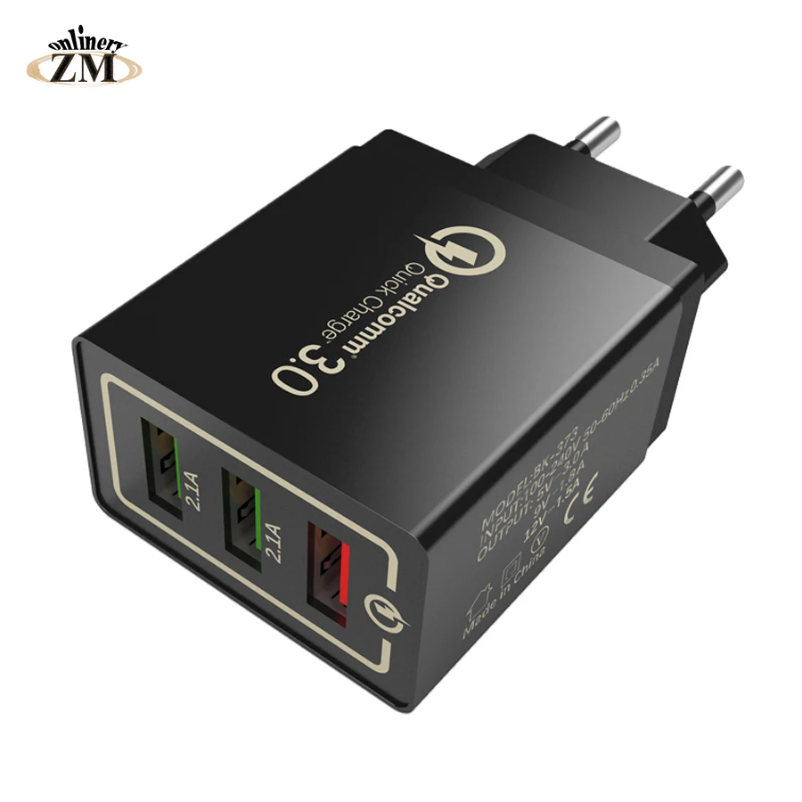 سريع تهمة 3.0 شاحن يو اس بي QC3.0 QC توربو سريع شحن متعدد التوصيل الهاتف المحمول شاحن آيفون سامسونج Xiaomi