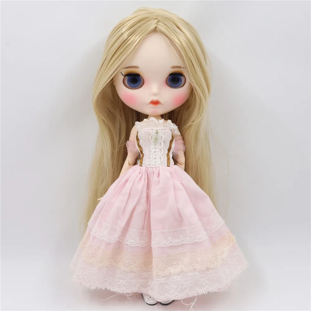 Neo Blythe Doll with Blonde Hair, White Skin, Matte Pouty Face & Factory Jointed Body 2