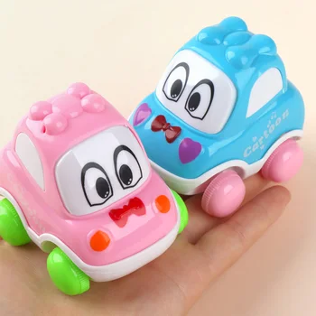 

1Pc Multi-color Cartoon Cute Mini Pull Back Car Model Toy for Kid Gift Funny Mini Plastic Toy Vehicles Car Color Random