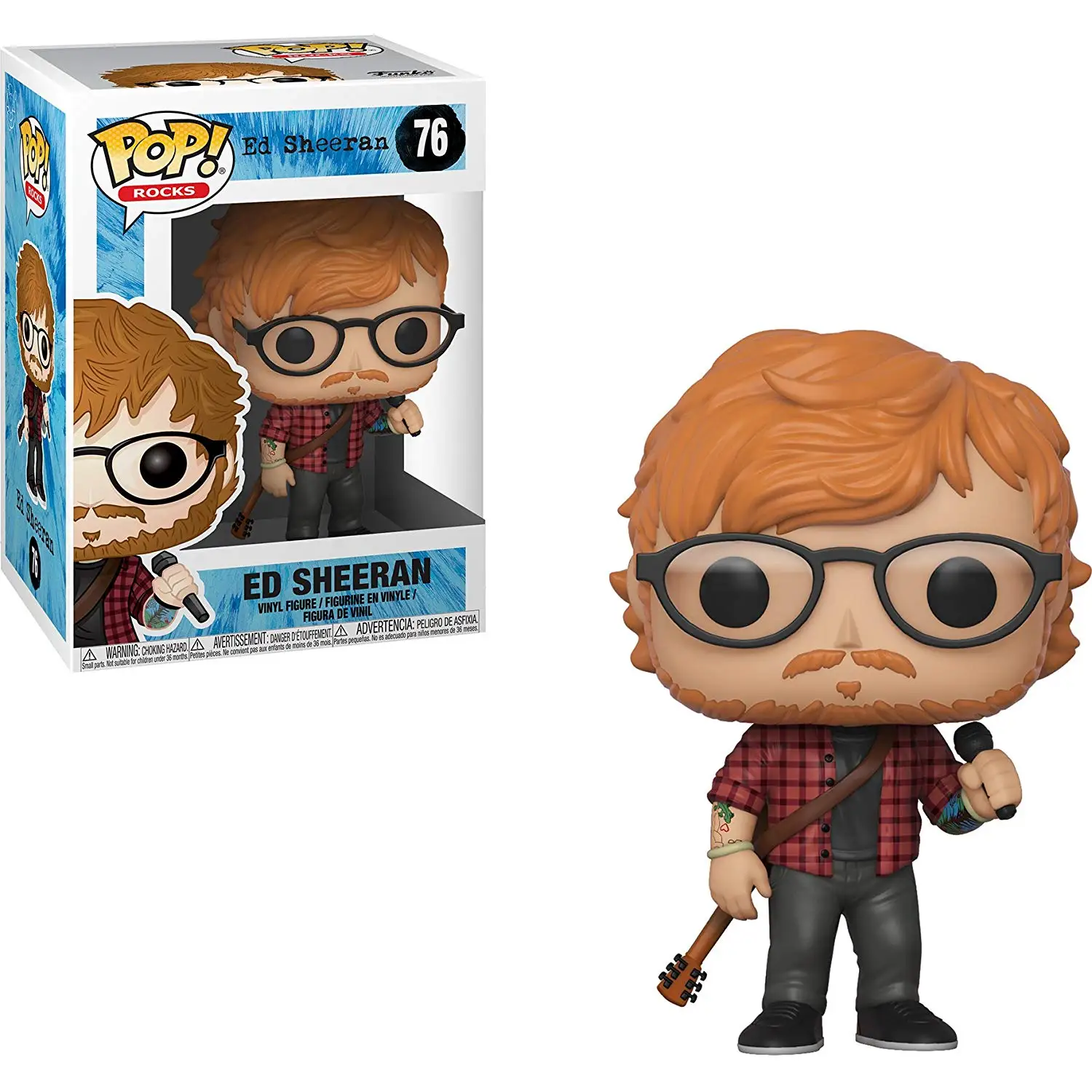 

Official Funko pop Rocks: Ed Sheeran Vinyl Action Figure Collectible Model Toy with Original Box