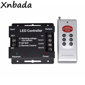 

RGB Led Controller With 8Keys Wireless RF Touch Remote For 5050/3528 RGB LED Strip 18A DC12V/24V