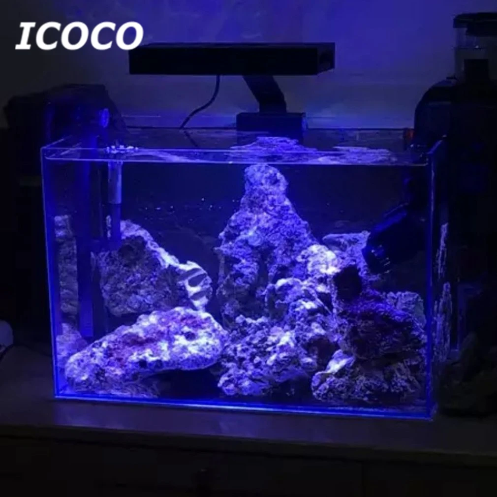 Светодиодный светильник для аквариума 30 Вт Крытый аквариумный светодиодный фонарь освещение соленой воды с сенсорным управлением для