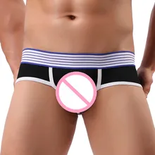 Сексуальные трусики, трусы для мужчин, эротическое Прозрачное нижнее белье, боксеры, трусы, шорты с мешочком, трусы d90620
