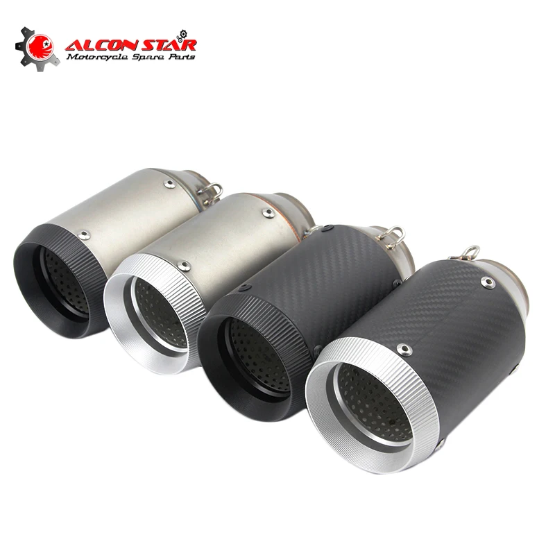 

Alconstar- Stainless Steel Exhaust Tail Pipes Glossy Muffler Tip Tail End Universal Stainless Straight Motorcycle Exhaust Pipe