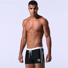 Купальник для мужчин летние мужские плавки пляжные спортивные полосатые плавки регулируемые Горячие Брюки прямые шорты