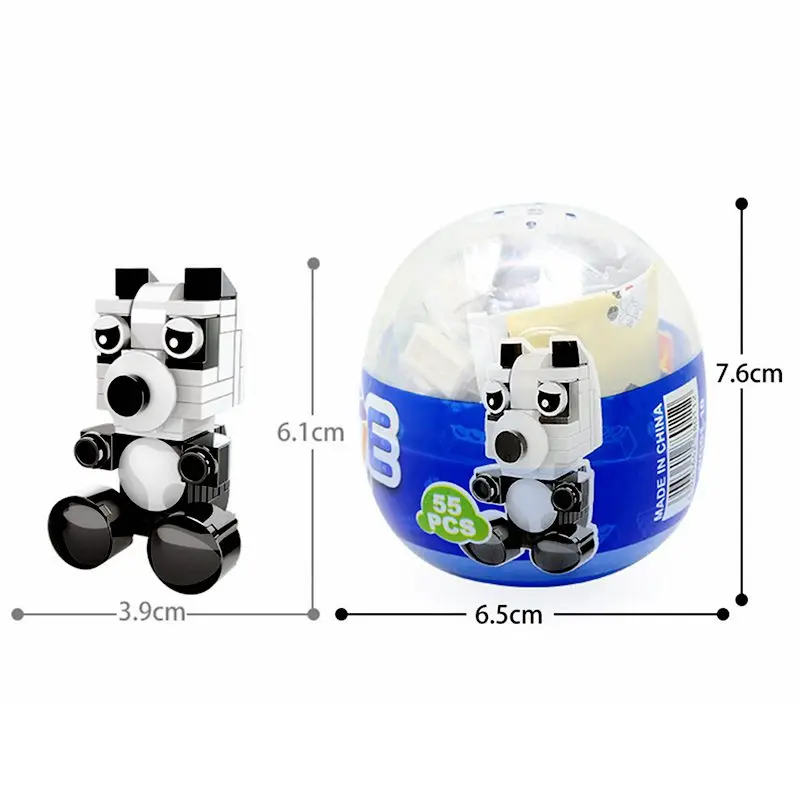 

Legoing Friends Animal Cute Panda 55Pcs Building Blocks Bricks Toys for Children Compatible with Legoings Animals Kids Gifts