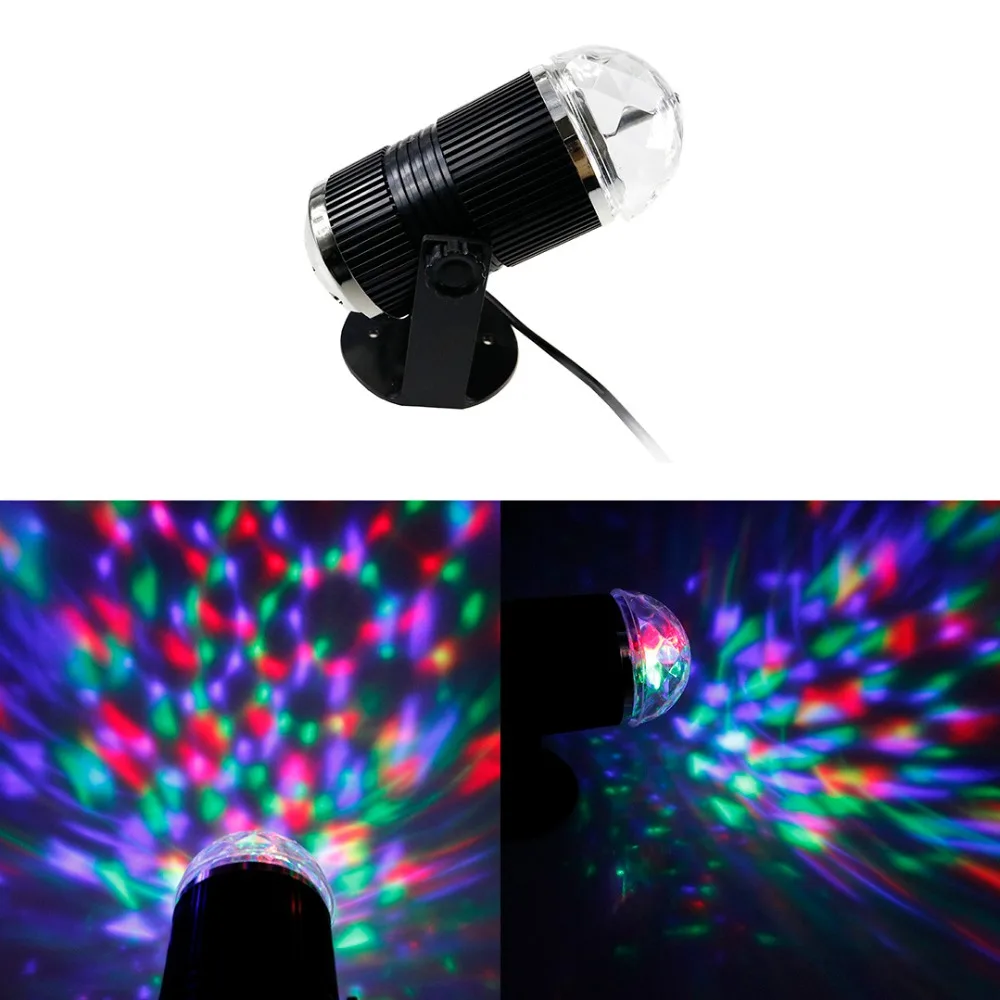 Sound sensor mini Disco Ball RGB colors laser projector shining disco