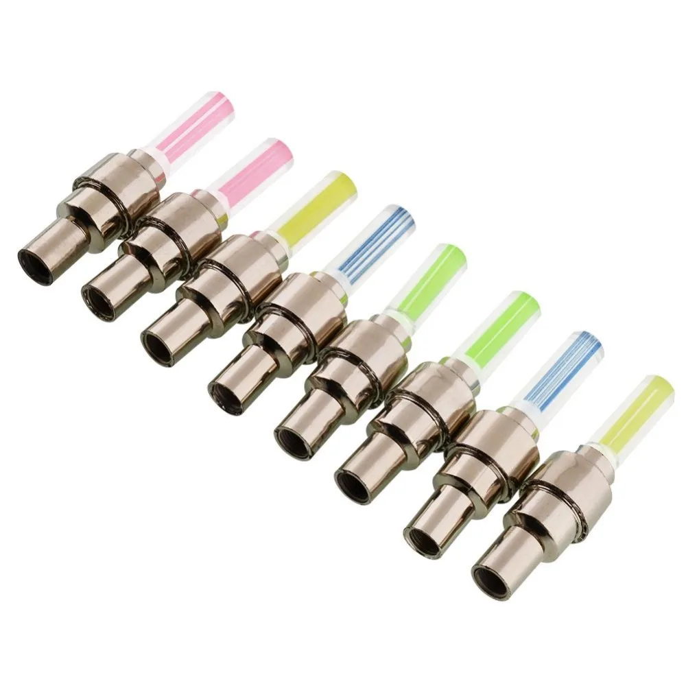 

8Pcs Colors Bike Bicycle Cycling Wheel Tyre Valve Cap Spoke Neon LED Light