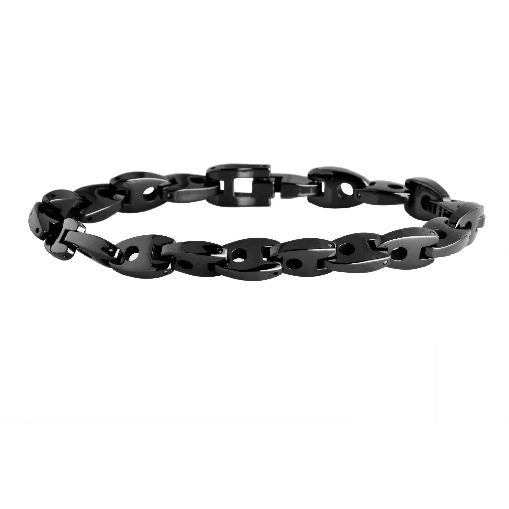 

Girl's Polished Shiny Hi-tech Black Ceramic Fashion style Link Bracelet