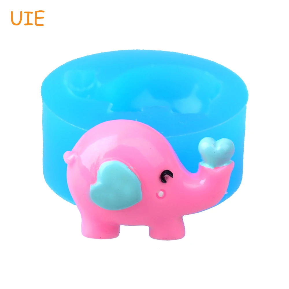 DYL394U 24 2 мм Kawaii Elephant силиконовая форма-форма в виде животных пищевая помадка