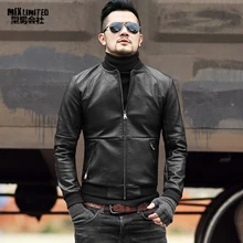 Зимние мужские Тонкий Мода черный Искусственная кожа модная куртка метросексуал человек молнии Повседневная пилот new ветровка Верхняя одежда Куртка F7081