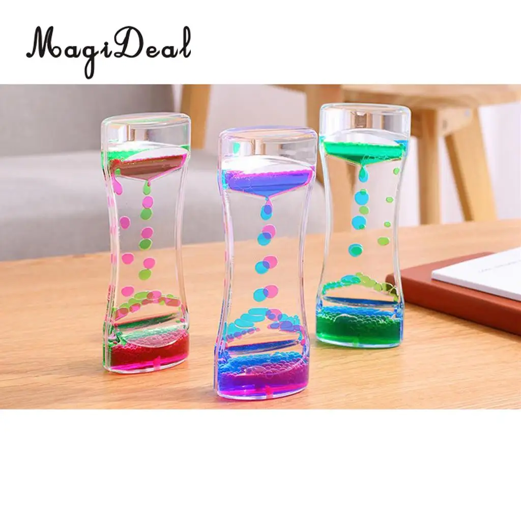 Acrylic Mix Color Liquid Timer Children Sensory Educational Time out Tool Home Room Office Desk Decor Novelty Friends Gift