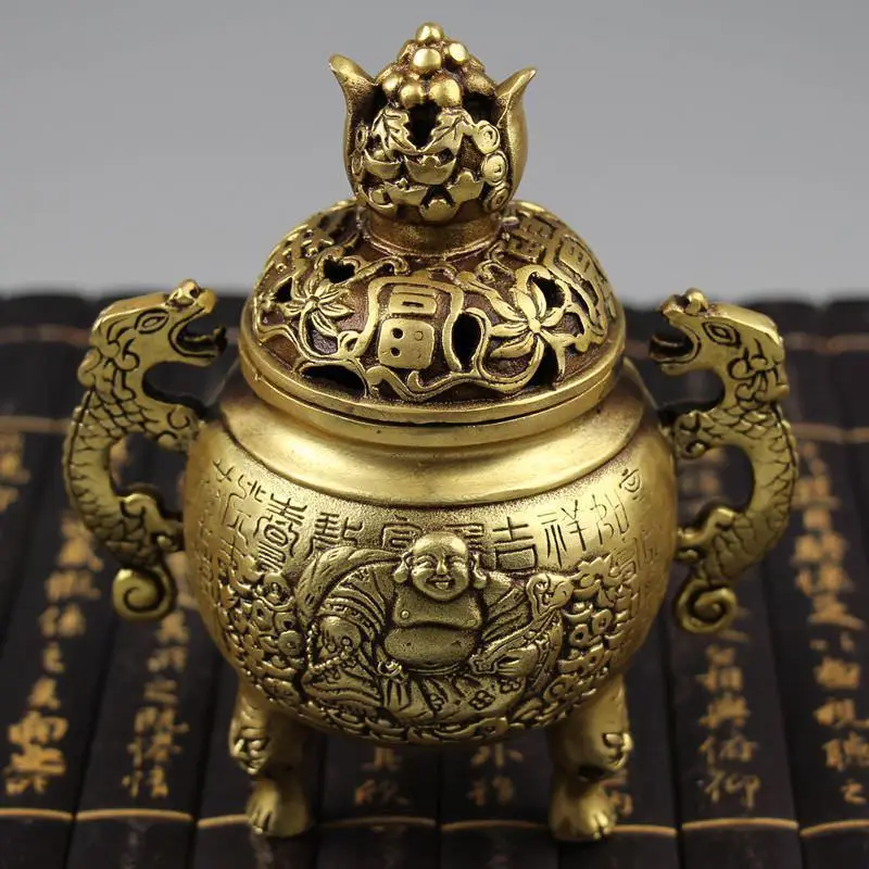  Archaize home brass smoked furnace at the bedroom Buddha incense burner - 32909750053