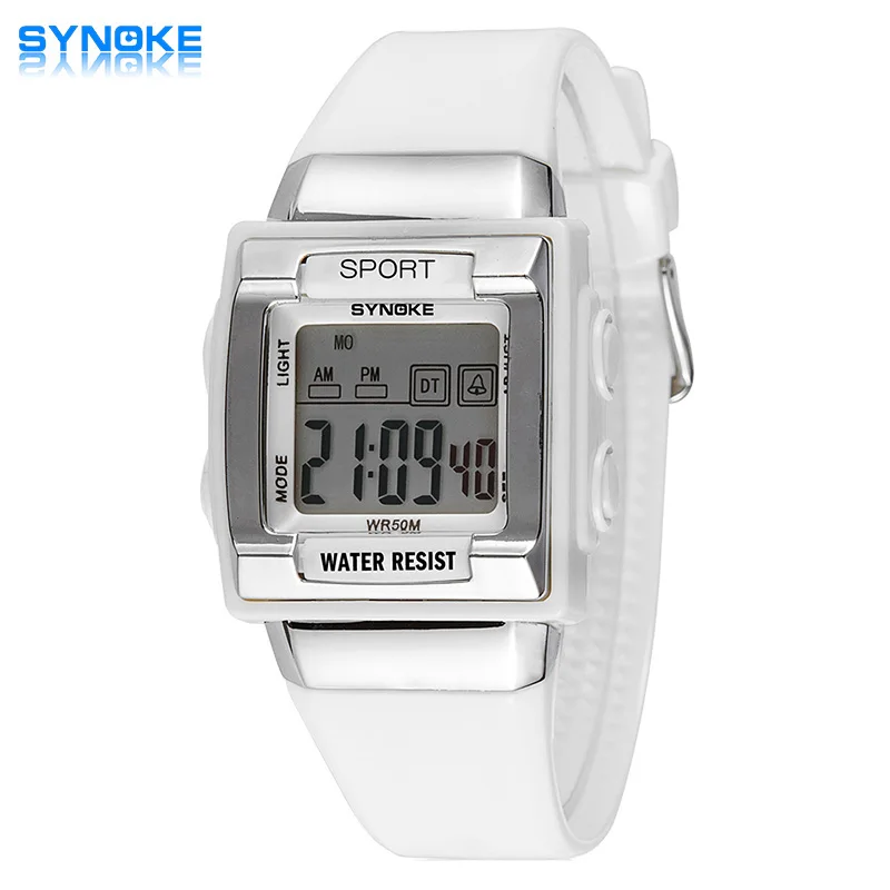 Children Digital Watches 2018 Hot Square Mirror Face PU Band Digital