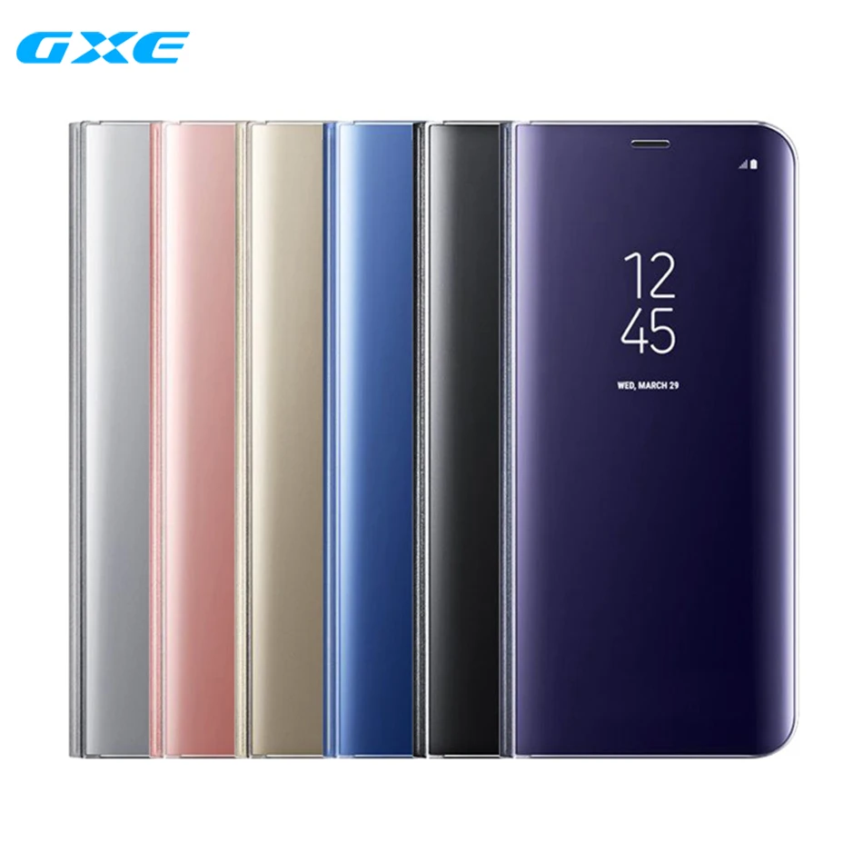 GXE для Samsung Galaxy S8 плюс S6 S7 Edge Note 8 5 A3 A5 A7 J3 J5 J7 Prime роскошный зеркало заднего вида флип-чехол с подставкой Чехол Для Телефона