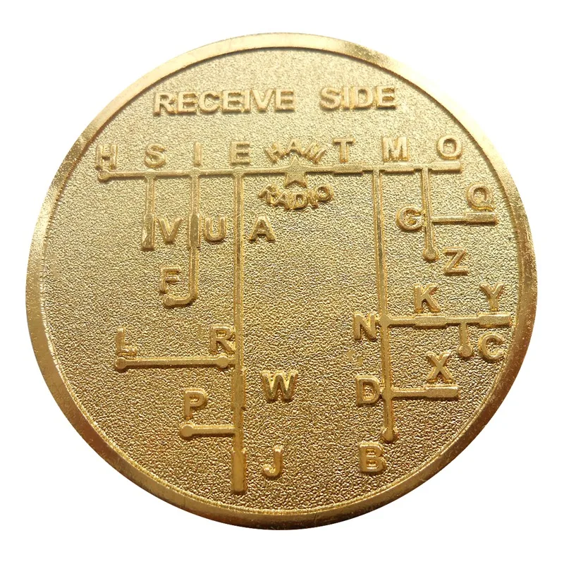 

Cw Morse Code Decoder Chart Medal Commemorative Metal Coin Gift Gold