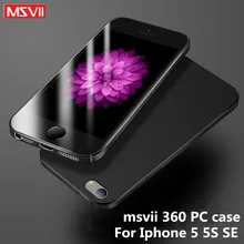 

MSVII luxury phone case For apple iphone SE 5SE case Ultra Thin 360 Full Protection hard PC Back cover For iphone 5 S 5S cases