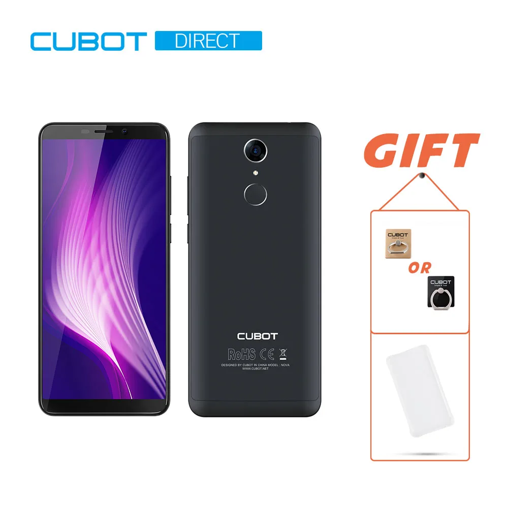 Cubot Nova телефоны двойной 4G LTE Dual карты MT6739 Quad-Core 5,5 "18:9 полный Экран 3 ГБ + 16 ГБ оригинальный Android 8,1 смартфон 2800 мАч