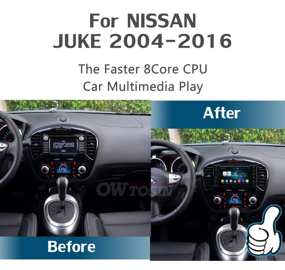 Clearance 7"IPS 1920*1080 8Core 4G RAM+64G ROM Android 9.0 Car DVD Player For Nissan Juke 2004 2005 2006-2016 DSP Radio GPS Parrot BT Adas 2