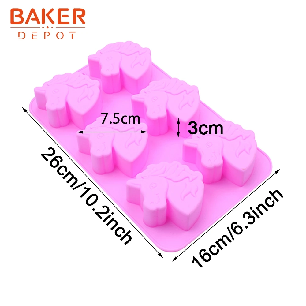 BAKER DEPOT силиконовая форма для пирожных, шоколада, единорога, хлеба, печенья, кондитерских изделий, форма для выпечки желе, конфет, мыла льда, поднос, сделай сам, украшение торта