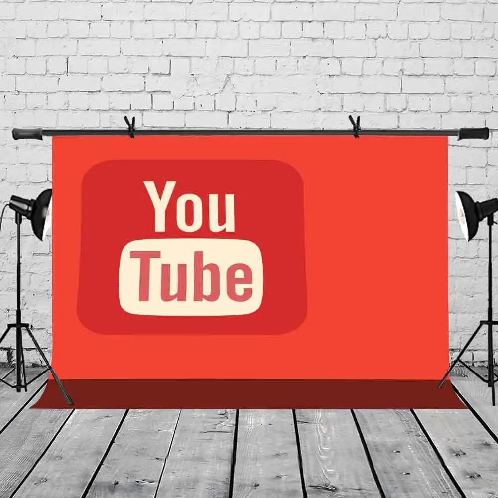 220x150 см YouTube Логотип фон оранжевые оттенки фотографии для камеры фото