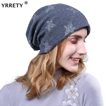 YRRETY унисекс модные бархатные шапочки Теплая вязаная шапка мужская и женская зимняя однотонная цветная эластичная Стильная шапка зимняя шапка с подкладкой