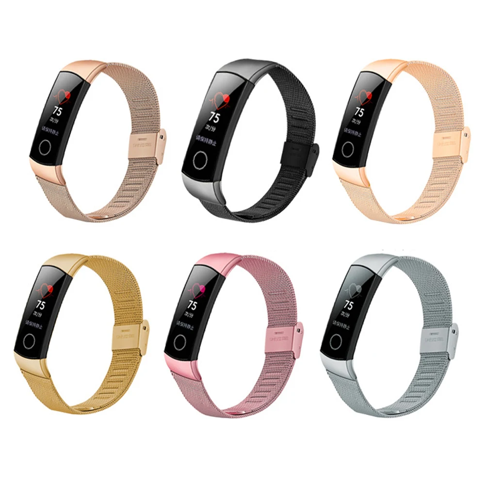 Hangrui Миланский ремешок для huawei Honor Band 4 металлический браслет из нержавеющей стали умный Браслет для Honor Band 4 ремешок