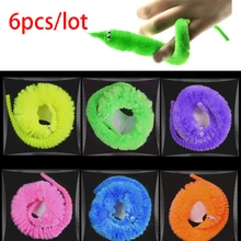 6pcs/lot Magicians Toy Baralho Mr.fuzzy Magical Worm Magic Trick Twisty Plush Wiggle Stuffed Animals Street Toy For Kids Gift