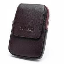 Новинка, Мужские поясные сумки из натуральной кожи с петлей, для мобильного телефона/чехол для телефона, мужской мини кошелек из воловьей кожи, поясная сумка на крючок