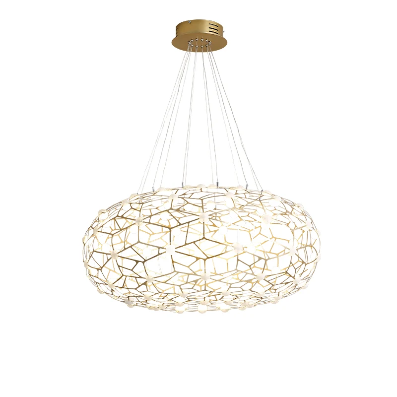 

Nordic LED Pendant lights Post Modern Light luxury Designer Gold Bird nest Simple Bedroom Living room Creative Lighting fixture