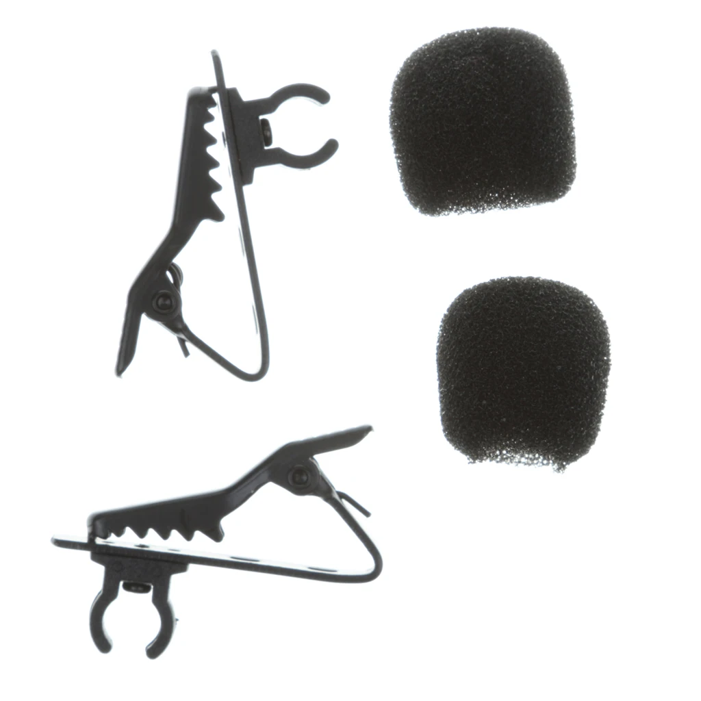 Dual-Headed Lavalier Lapel Clip-on Omnidirectional Condenser Microphone