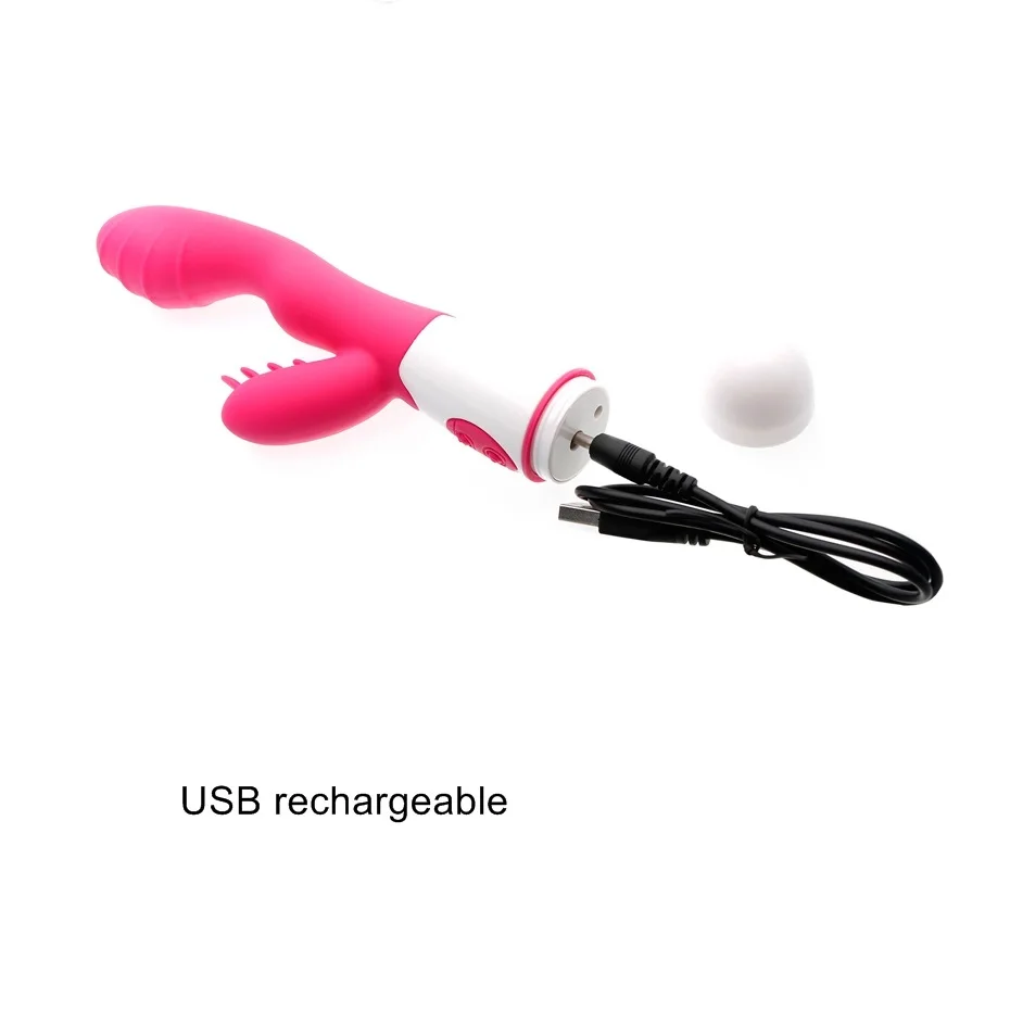 HIMALL 30 скоростей точки G вибраторы для женщин USB Перезаряжаемый двойная вибрация