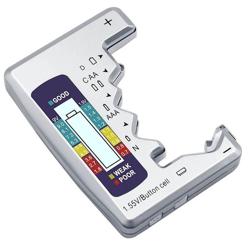 Цифровой тестер батареи тестер емкости батареи для C D 9V AA AAA 1,5 V литиевая батарея источник питания измерительный прибор