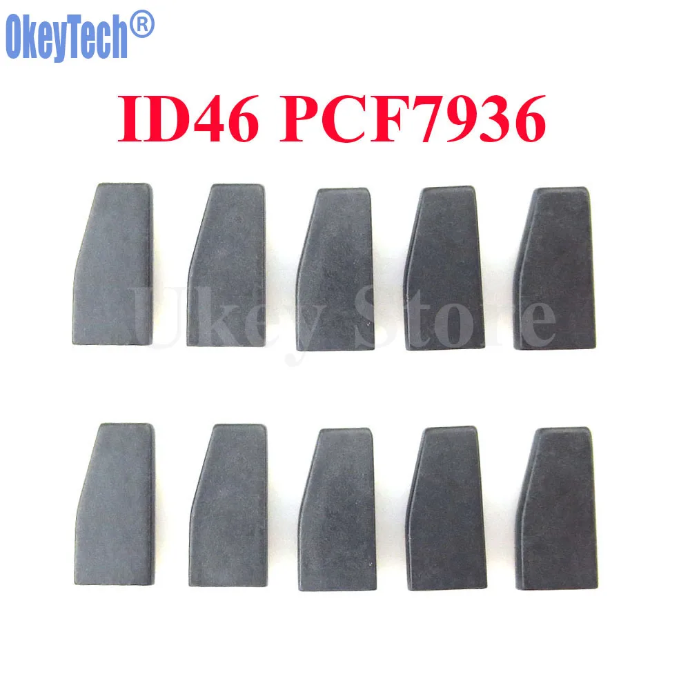 OkeyTech 10pcs lot Car Transponder Chip for HondaHyundaiKiaMitsubishiNissanCitroenPeugeot New Blank ID46 PCF7936 Chip