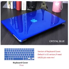 Кристальный чехол для ноутбука Apple Macbook Pro retina Touch Bar& ID Air 11 12 13 13,3 15 15,4 дюймов жесткий корпус+ чехол для клавиатуры