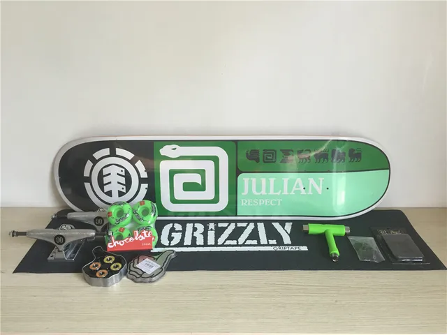 Cheap Mixed Brands Professional Skateboard Complete Set Patins Deck Trucks Wheels & Bearings Plus Riser Pad Hardware Set & Skate Tool