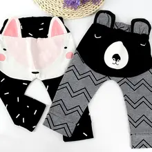 Осень Мультфильм Детские Младенческой Мальчик в Девушки Милые Животные Шаровары Полные Штаны одежда для Новорожденных Детей Брюки Медведь Кролик характер 0-2Y