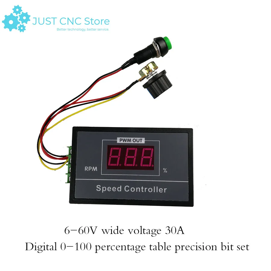 

Motor Speed Controller PWM 30A Digital LED Display adjustable dc power supply 6V 12V 24V 48V