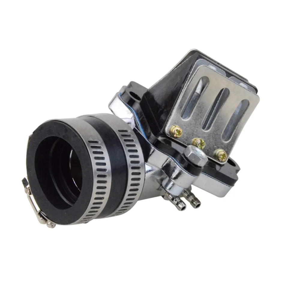 GOOFIT Intake Manifold with Reed Valves for 2 Stroke 50cc Yamaha Jog Moped Scooter