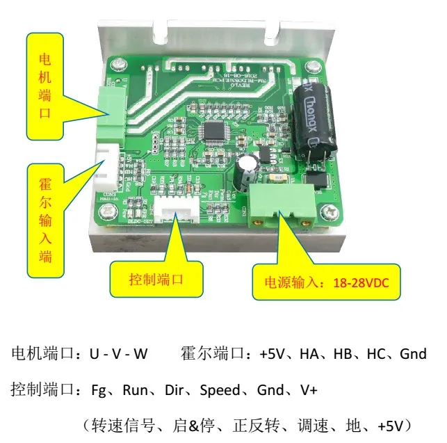 24 v 300 w Brushless DC Motor