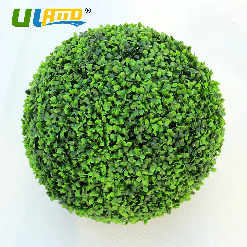 ULAND Artificial Boxwood Ball Plastic Plants Kissing Ball Faux Topiary