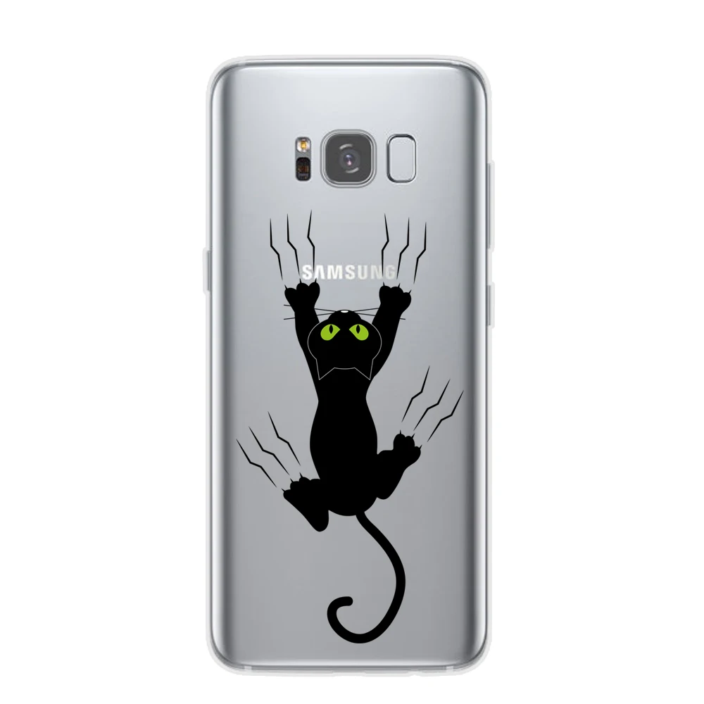 Мягкий чехол из ТПУ для телефона Samsung Galaxy S6 S7 Edge S8 S9 Plus A5 J3 J5 J7 2016 2017 J4 J6 A6 A8 2018 с милым