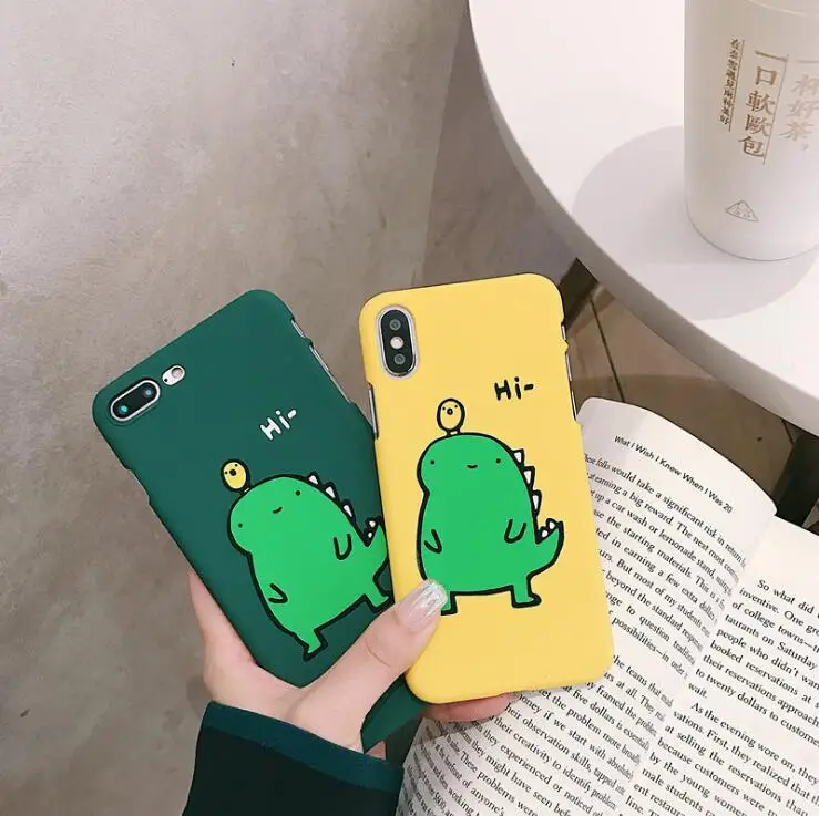 

For iphone 7 8 X 6 Case For Fundas iphone 6 S 6s Plus 7plus Case For iphone X XR XS Max 7 8 Plus Case Cover Hard Dinosaur Case
