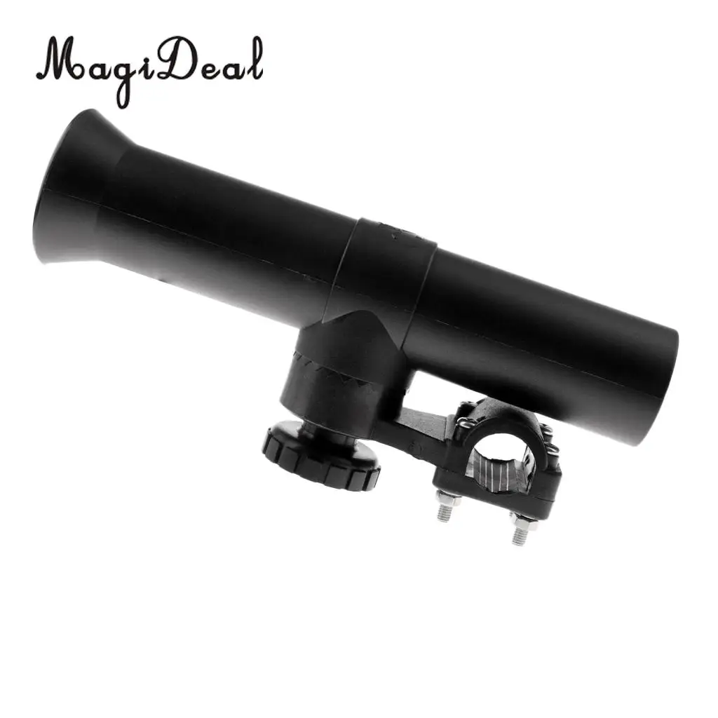 MagiDeal Adjustable Side Rail Mount Fishing Rod Holder 360 Degrees Holder Bracket for Boat Assault Boats Kayak Yacht Tackle Acce