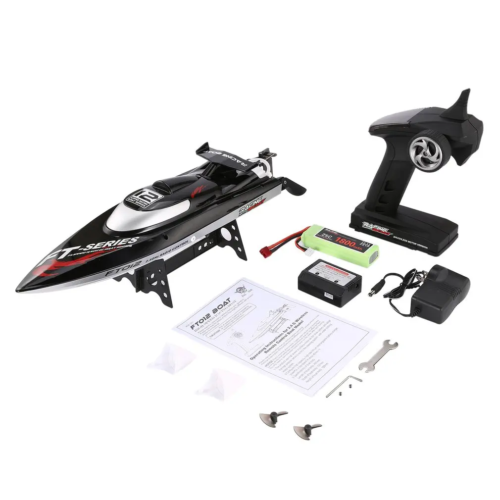 

FT012 2.4G Brushless Speedboat 45km/h High Speed RC Racing Boat Ship Water Cooling Self-righting System RC High Speed Boat Toy