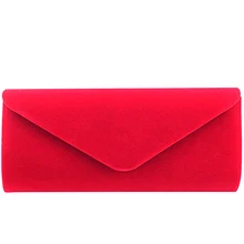 Элегантные туфли-лодочки красного цвета из замши Женские однотонные Для женщин вечерняя сумочка клатч конверт сумка для девочек Свадебная вечеринка Сумки из натуральной кожи велюра для выпускного вечера, с цепочкой через плечо сумка