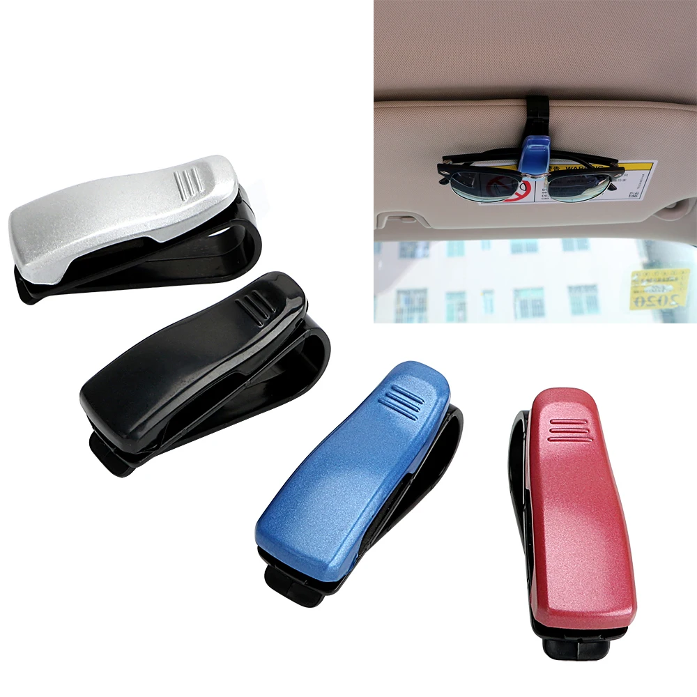 

Portable Car Sun Visor Sunglasses Holder Eyeglasses Clip Car Glasses Cases Fastener Cip Ticket Card Clamp ABS Auto Accessories