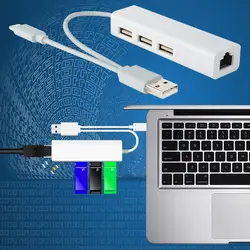 2 в 1 Тип usb C концентратор к Rj45 Lan с 3 Порты USB адаптер для ноутбука MacBook USB адаптер Ethernet USB-C сетевой карты