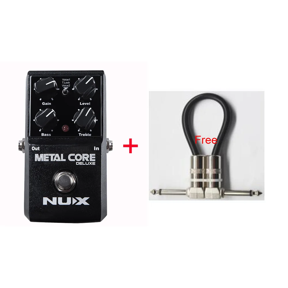 

NUX Metal Core Deluxe Distortion Guitar Effect Pedal 2-Band EQ Tone Lock Preset Function Guitar Accessories nux & Free Cable